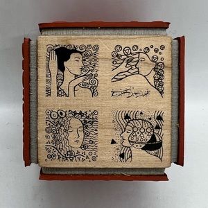 Judikins Rubber Stamp 4 Sided Klimt Ladies